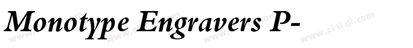 Monotype Engravers P字体转换